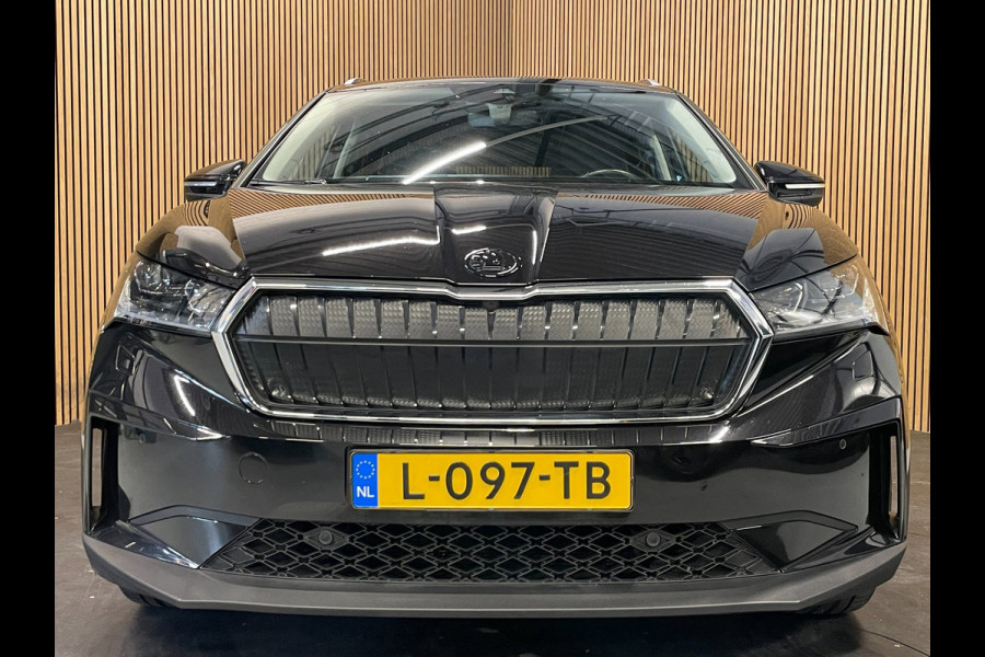 Škoda ENYAQ iV 80|92%SOH|GROTE ACCU|BLACK EDITION|TREKHAAK|ACC|LEDER|PANO|STOEL+STUURVERW|CARPLAY|CAMERA|NAVI|INCL.BTW|1e EIGENAAR