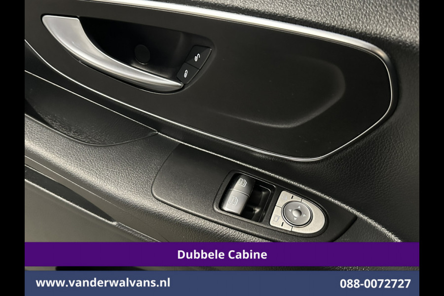 Mercedes-Benz Vito 116 CDI 164pk 9G-Tronic Automaat L2H1 Dubbele Cabine Fabrieksgarantie Euro6 Airco | 2x Zijdeur | 5-Zits | Camera | Navigatie LED, LM Velgen, 2500kg Trekhaak, Adaptieve Cruisecontrol, Parkeersensoren, MBUX