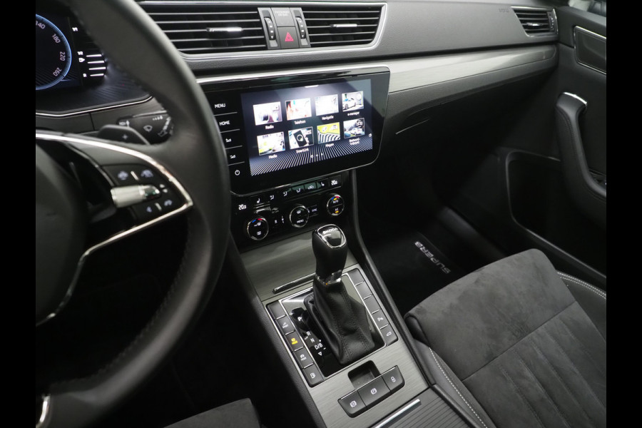 Škoda Superb Combi 1.4 TSI iV 218PK | Leder/Alcantara | Trekhaak | Memory | Virtual | Adaptive Cruise | PDC | Carplay
