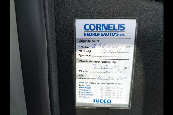 Iveco Daily 35C16H 2.3 410 Automaat Meubelbak 3-Persoons Euro 6 Camera Navi Bluetooth Airco Cruise Control Led Lat om Lat betimmering Achterdeuren 1e Eigenaar Toegestane max. massa voertuig 3500 kg