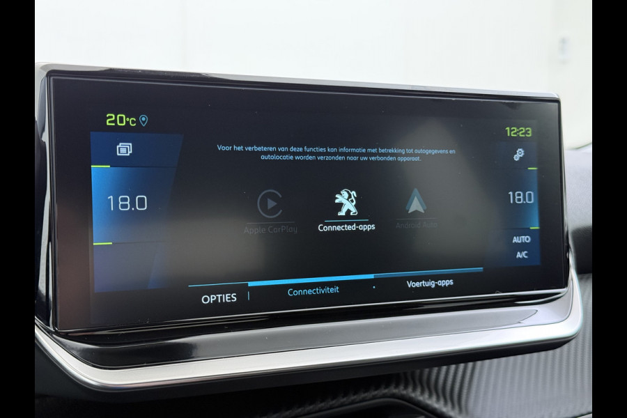Peugeot e-2008 EV Allure Pack 50kWh SOH 95% 3-Fase 360°Camera 3D-Navi Apple Carplay Android Auto Ecc Cruise Control Pdc Keyless Privacy Glas Lmv Led DAB+ Bluetooth Lane Assist Isofix Rijstrooksensor Origineel Nederlandse Auto
