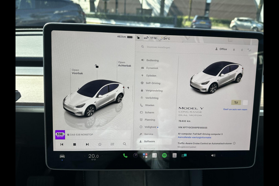 Tesla Model Y Long Range Dual AWD VAN: 39.900,- VOOR: 36.770,- UW WKVOORDEEL: 3.130,- | SOH 95% | AFNEEMBARE TREKHAAK|  RIJKLAAR GELEVERD | 12 MND BOVAG GARANTIE | TESLA GARANTIE ACCU + AANDRIJFLIJN T/M 08-2031/ 192.000KM|