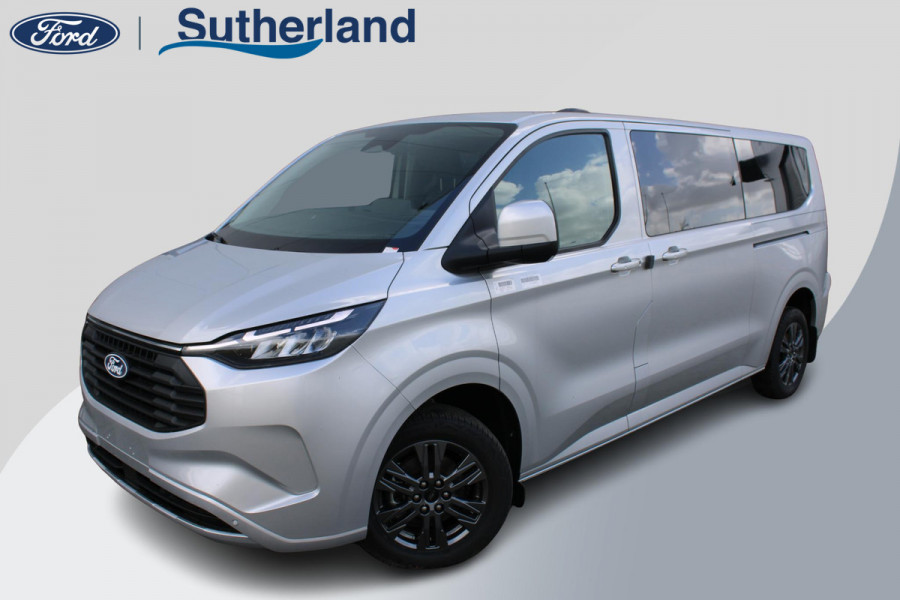 Ford Transit Custom 340 2.5 PHEV L2H1 Limited | 233pk | 9-persoons | Dubbele zijschuifdeur | Privacy Glass | Inklapbare trekhaak | 17 inch lichtmetalen velgen | Driver Assistance Pack Premium | Verwarmbaar stuurwiel | Prijs ex. BTW incl. BPM | Prijs incl. BTW en BPM 58.900 EU