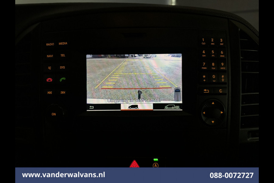 Mercedes-Benz Vito 114 CDI 136pk L2H1 Euro6 Airco | Navigatie | Camera | LM Velgen Cruisecontrol, Bumper in de kleur, Parkeersensoren, Achterklep, Stoelverwarming, Bijrijdersbank, Inrichting