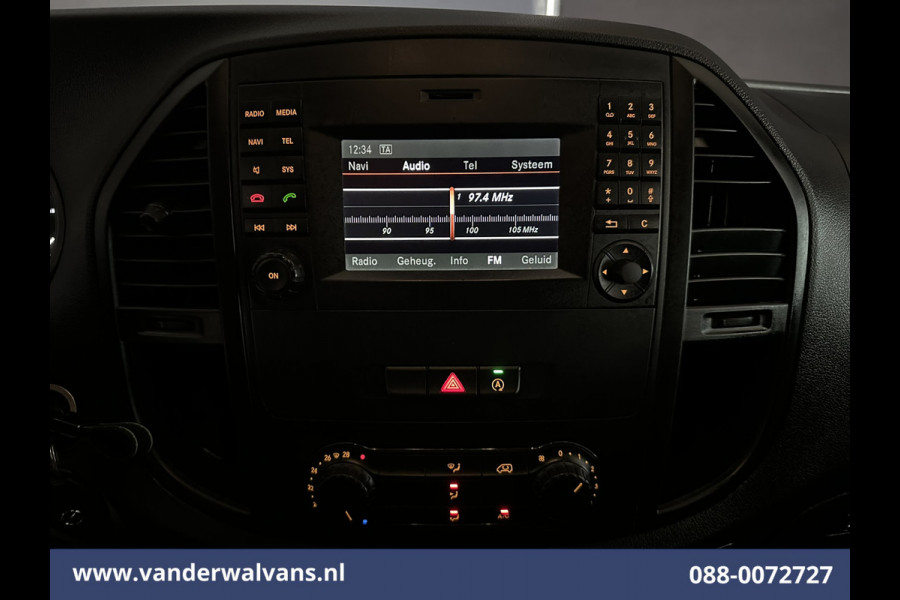 Mercedes-Benz Vito 114 CDI 136pk L2H1 Euro6 Airco | Navigatie | Camera | LM Velgen Cruisecontrol, Bumper in de kleur, Parkeersensoren, Achterklep, Stoelverwarming, Bijrijdersbank, Inrichting