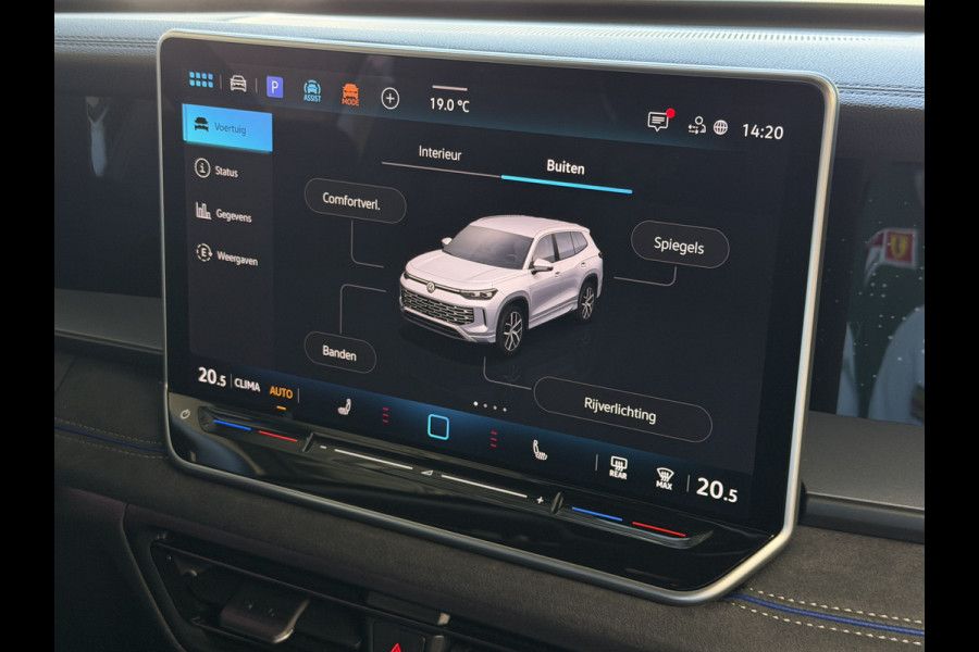Volkswagen Tayron 1.5 eHybrid 272PK R-LINE TREKHAAK BLACK-STYLE 20''LMV PANO SCHUIFDAK ERGO.STOEL MASSAGE TRAILER.ASSIST