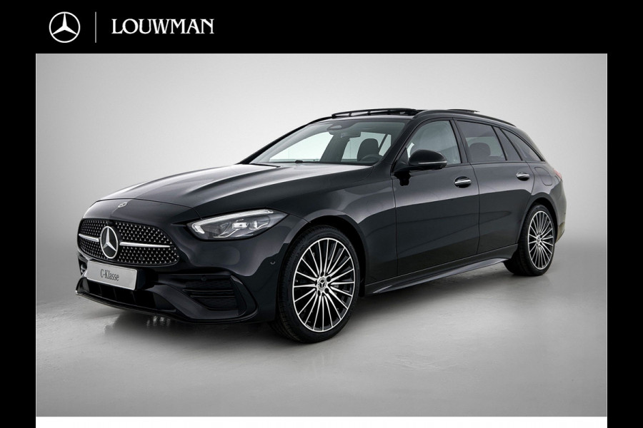 Mercedes-Benz C-Klasse Estate 300 e 140 Years Edition | Comfortpakket Plus | Nightpakket | Parkeerpakket met 360°-camera | Trekhaak | Middenconsole metaalstructuur | GUARD 360° Plus | Panoramaschuifdak | Warmtewerend, donkergetint glas |  19" multispaaks lichtmetalen AMG-velgen |