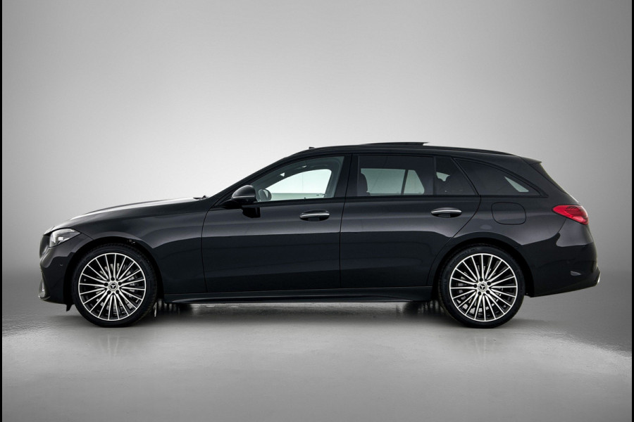 Mercedes-Benz C-Klasse Estate 300 e 140 Years Edition | Comfortpakket Plus | Nightpakket | Parkeerpakket met 360°-camera | Trekhaak | Middenconsole metaalstructuur | GUARD 360° Plus | Panoramaschuifdak | Warmtewerend, donkergetint glas |  19" multispaaks lichtmetalen AMG-velgen |