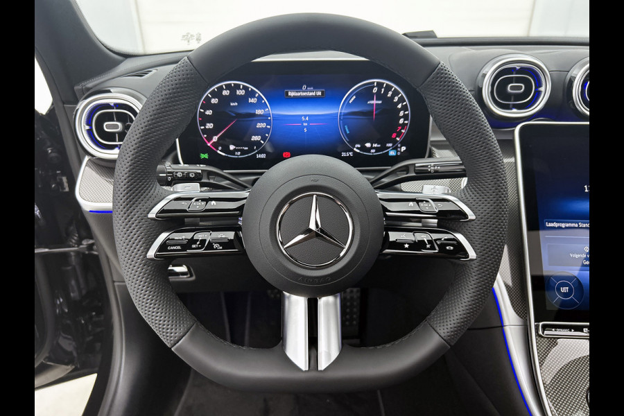 Mercedes-Benz C-Klasse Estate 300 e 140 Years Edition | Comfortpakket Plus | Nightpakket | Parkeerpakket met 360°-camera | Trekhaak | Middenconsole metaalstructuur | GUARD 360° Plus | Panoramaschuifdak | Warmtewerend, donkergetint glas |  19" multispaaks lichtmetalen AMG-velgen |