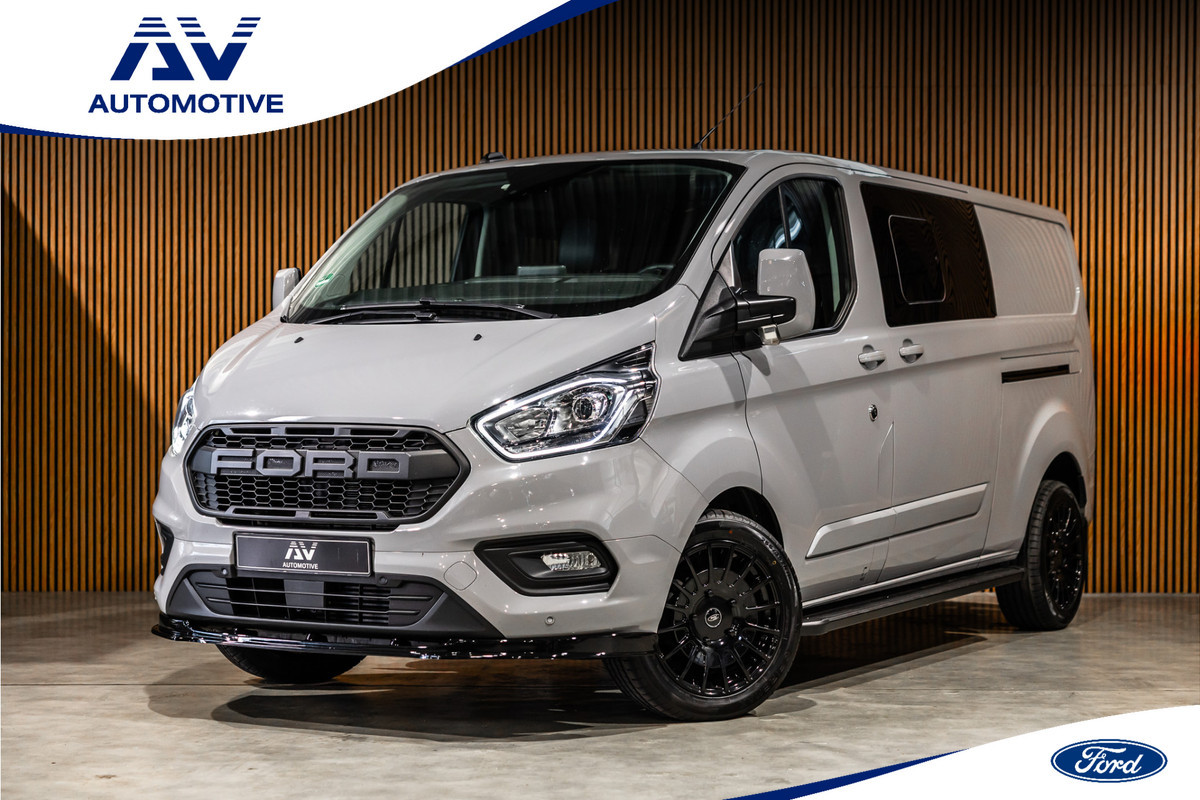 Ford Transit Custom 300 2.0 TDCI 170 PK L2H1 Limited DC | Dubbel cabine | L+R Schuifdeur | ACC | Elek stoelen | CarPlay | Dodehoekdetectie | Navigatie | Stoelverwarming | Lederen bekleding | Orig. NL Auto | Nieuwe APK | NAP Logisch