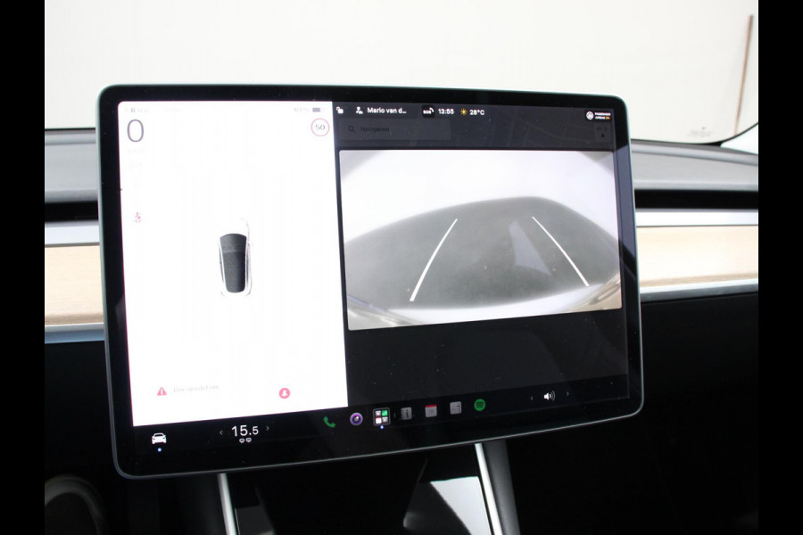 Tesla Model 3 Long Range AWD 75 kWh Navigatie Panorama dak 360 camera Parkeersensoren Stoelverwarming 19" lichtmetalen velgen Ledverlichting Leder Climate Control