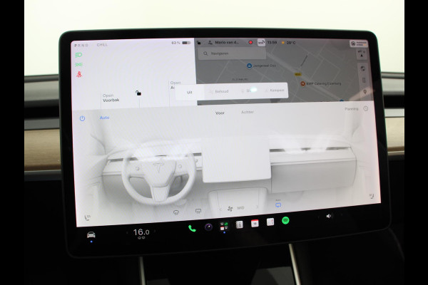 Tesla Model 3 Long Range AWD 75 kWh Navigatie Panorama dak 360 camera Parkeersensoren Stoelverwarming 19" lichtmetalen velgen Ledverlichting Leder Climate Control