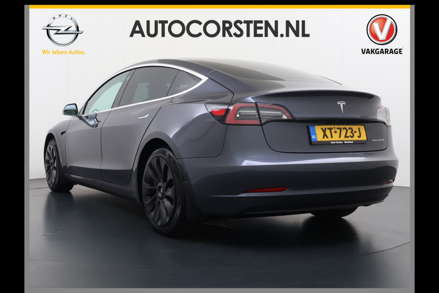 Tesla Model 3 Long Range AWD 75kWh 463PK Full Self Driving Ivoor Interieur All-Season banden Privacy Glas Premium Audio Panoramadak Navi Camer SOH 82% Lmv Leder Memory Elek.Stoelen Achterbank+Stoelverwarming Keyless Wifi Origineel Nederlandse Particuliere Auto Fabrieksgarantie op Accu en motor tot 25-3-2027/192.000KM