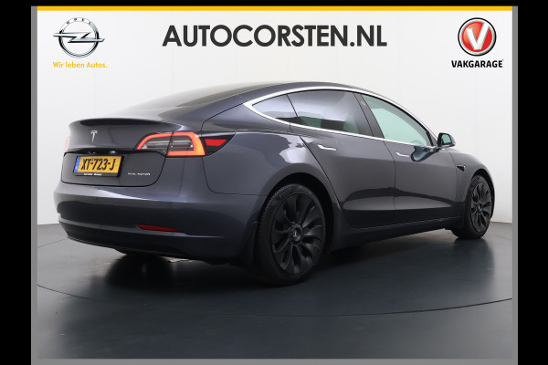 Tesla Model 3 Long Range AWD 75kWh 463PK Full Self Driving Ivoor Interieur All-Season banden Privacy Glas Premium Audio Panoramadak Navi Camer SOH 82% Lmv Leder Memory Elek.Stoelen Achterbank+Stoelverwarming Keyless Wifi Origineel Nederlandse Particuliere Auto Fabrieksgarantie op Accu en motor tot 25-3-2027/192.000KM