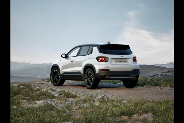 Jeep Avenger 85th Anniversary 54 kWh | Schuif\Kanteldak | Adapt. Cruise | Winter Pack | Convenience Pack | Elektr. A-Klep | Warmtepomp | Bicolore