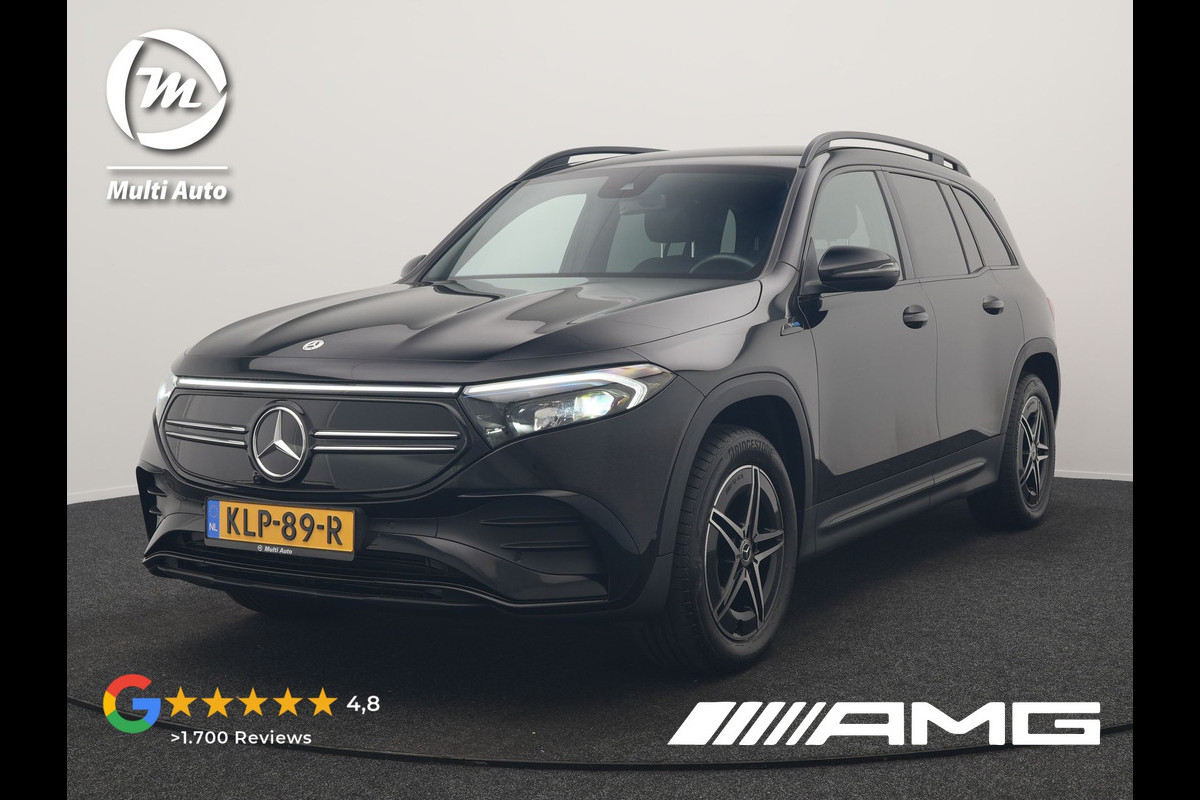 Mercedes-Benz EQB 300 4MATIC AMG Line 69,7 kWh 228pk Dealer O.H. | Trekhaak Af Fabriek | Camera | MBUX Widescreen Navi | Alcantara Sportstoelen Verwarmd | Sfeerverlichting | Night Pakket | Cruise Control | Virtual | DAB |