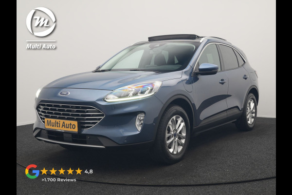 Ford Kuga 2.5 Titanium PHEV 225pk Dealer O.H. | Trekhaak Af Fabriek | Panodak | Adaptive Cruise | 360 Camera | Sportstoelen & Stuur Verwarmd | Keyless | Blis | Apple Carplay | Navigatie | DAB | Plug In Hybrid |