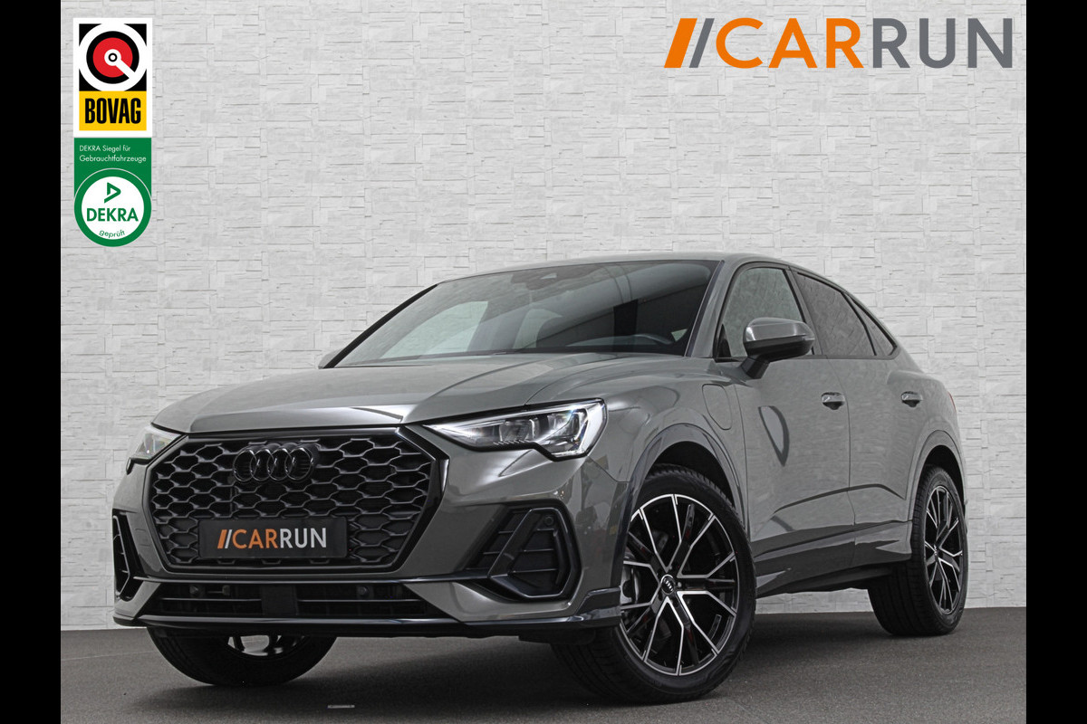Audi Q3 Sportback 45 TFSI e 245pk S-Line | ACC | Trekhaak | Zwarte Hemelbekleding | Navi Plus | Lane Assist | Dodehoek | Lane-Assist | Stoelverwarming | Climate-Control | LED | Interieur-Voorverwarming | Bovag Garantie |