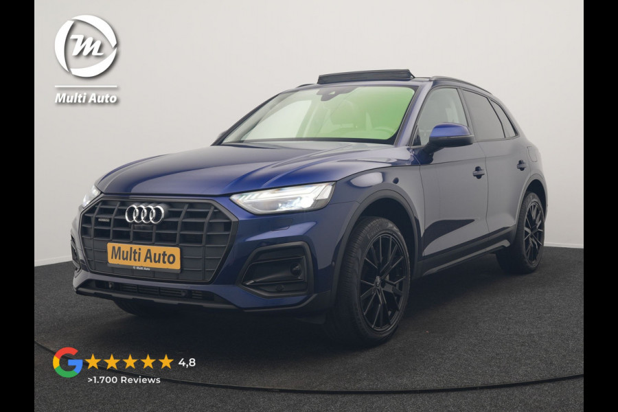 Audi Q5 50 TFSI e Advanced edition PHEV 300pk Dealer O.H. | Panodak | Head Up | Adaptive Cruise | 360 Camera | Bang & Olufsen | Matrix LED | Lederen Comfortstoelen Memory & Verwarmd | Keyless | Apple Carplay | Navigatie | DAB | Plug In Hybrid |