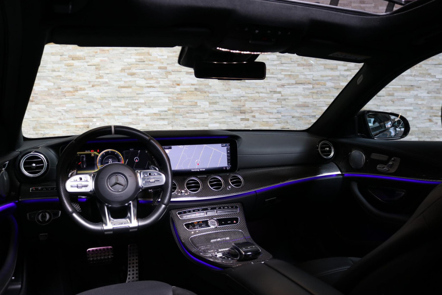 Mercedes-Benz E-Klasse Estate AMG 63 S 4MATIC+ | KERAMISCHE REMMEN | HUD | PANO | STOELVERW + VENTILATIE | AIR BODY CONTROL | SOFT CLOSE | CARBON | VOL OPTIES!