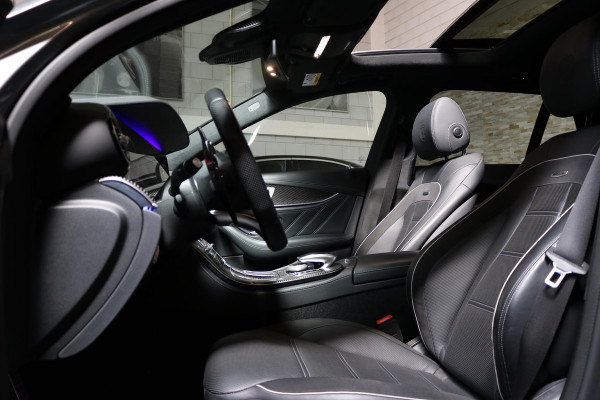 Mercedes-Benz E-Klasse Estate AMG 63 S 4MATIC+ | KERAMISCHE REMMEN | HUD | PANO | STOELVERW + VENTILATIE | AIR BODY CONTROL | SOFT CLOSE | CARBON | VOL OPTIES!