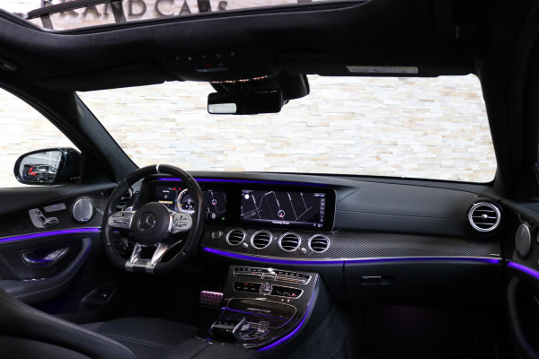 Mercedes-Benz E-Klasse Estate AMG 63 S 4MATIC+ | KERAMISCHE REMMEN | HUD | PANO | STOELVERW + VENTILATIE | AIR BODY CONTROL | SOFT CLOSE | CARBON | VOL OPTIES!