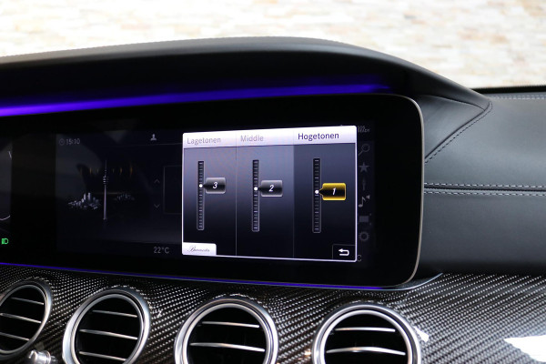 Mercedes-Benz E-Klasse Estate AMG 63 S 4MATIC+ | KERAMISCHE REMMEN | HUD | PANO | STOELVERW + VENTILATIE | AIR BODY CONTROL | SOFT CLOSE | CARBON | VOL OPTIES!