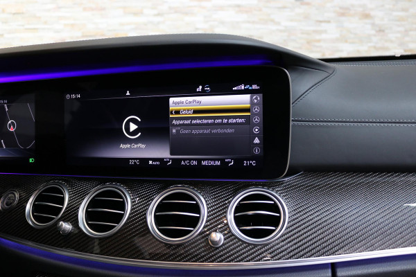 Mercedes-Benz E-Klasse Estate AMG 63 S 4MATIC+ | KERAMISCHE REMMEN | HUD | PANO | STOELVERW + VENTILATIE | AIR BODY CONTROL | SOFT CLOSE | CARBON | VOL OPTIES!