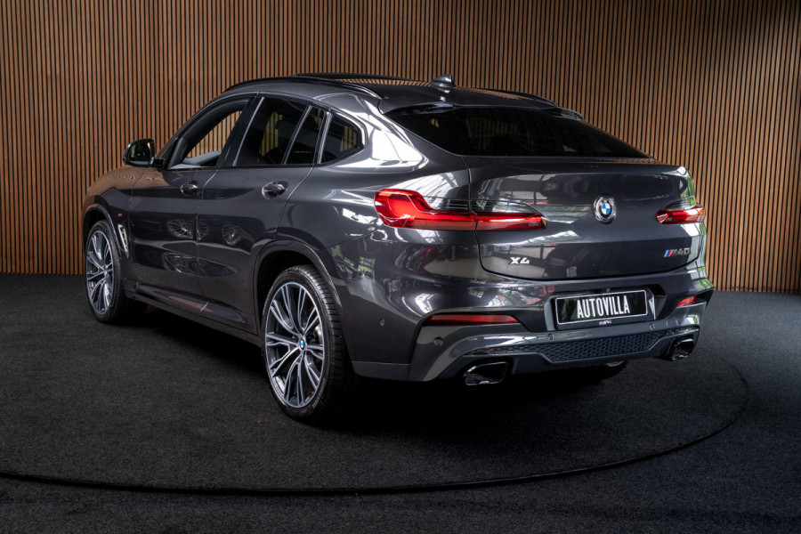 BMW X4 M40i HUD Panodak 360° Harman K Leer ACC Navi Keyless Entry & Go Elektr. uitklapbare trekhaak Elektr. bedienbare achterklep Memory seats Climate voor & achter PDC Zwarte hemelbekleding 21 inch LM v