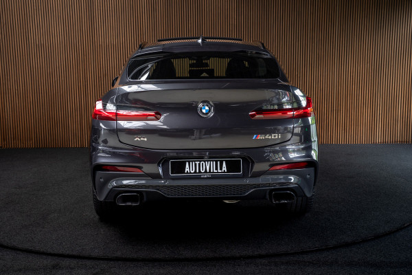 BMW X4 M40i HUD Panodak 360° Harman K Leer ACC Navi Keyless Entry & Go Elektr. uitklapbare trekhaak Elektr. bedienbare achterklep Memory seats Climate voor & achter PDC Zwarte hemelbekleding 21 inch LM v