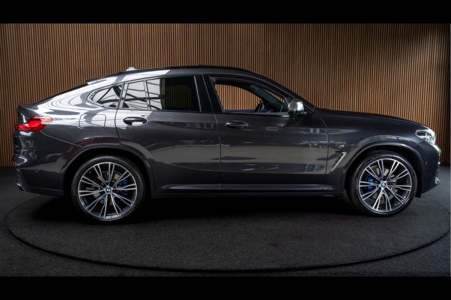 BMW X4 M40i HUD Panodak 360° Harman K Leer ACC Navi Keyless Entry & Go Elektr. uitklapbare trekhaak Elektr. bedienbare achterklep Memory seats Climate voor & achter PDC Zwarte hemelbekleding 21 inch LM v