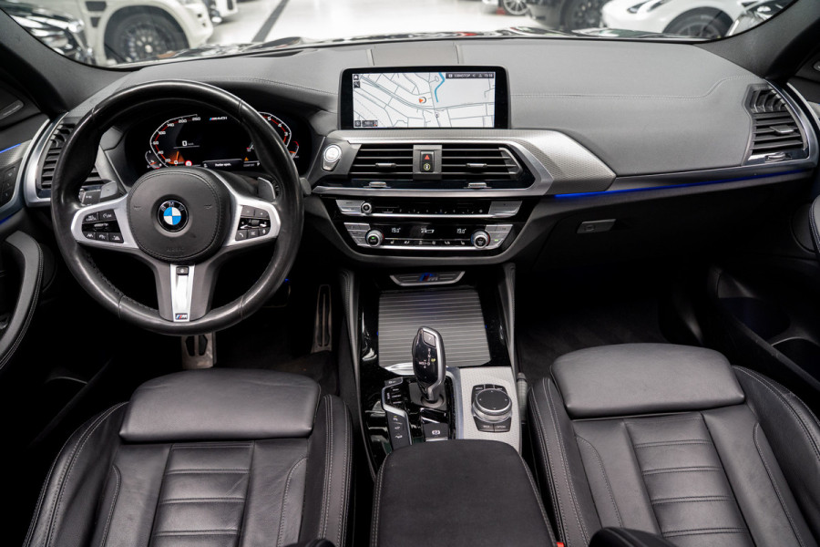 BMW X4 M40i HUD Panodak 360° Harman K Leer ACC Navi Keyless Entry & Go Elektr. uitklapbare trekhaak Elektr. bedienbare achterklep Memory seats Climate voor & achter PDC Zwarte hemelbekleding 21 inch LM v