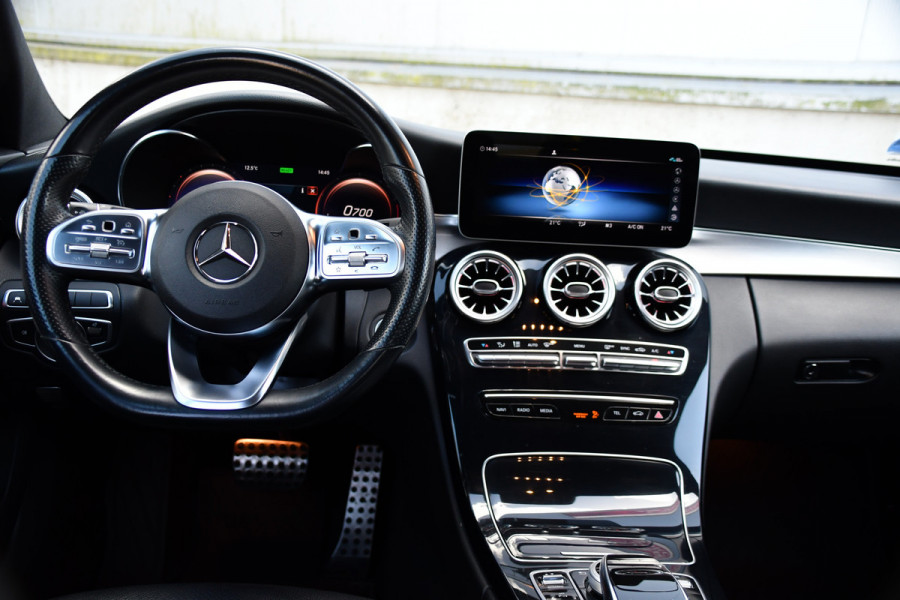 Mercedes-Benz C-Klasse 200 Premium Plus AMG Virtual, Cruise, Carplay, Stoelverwarming, Sfeer, Camera, 184pk, LED, Leder, Uniek!