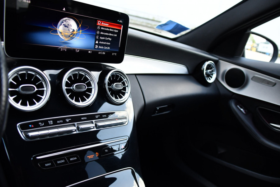 Mercedes-Benz C-Klasse 200 Premium Plus AMG Virtual, Cruise, Carplay, Stoelverwarming, Sfeer, Camera, 184pk, LED, Leder, Uniek!