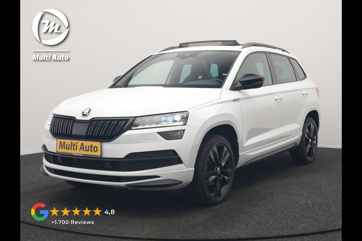 Škoda Karoq 1.5 TSI ACT Sportline DSG 150pk Dealer O.H | Panodak | Adaptive Cruise | Camera | RS Sportstoelen Verwarmd | Blis | Keyless | Apple Carplay | Black Optic | Virtual | Navigatie | DAB | 18"L.M |