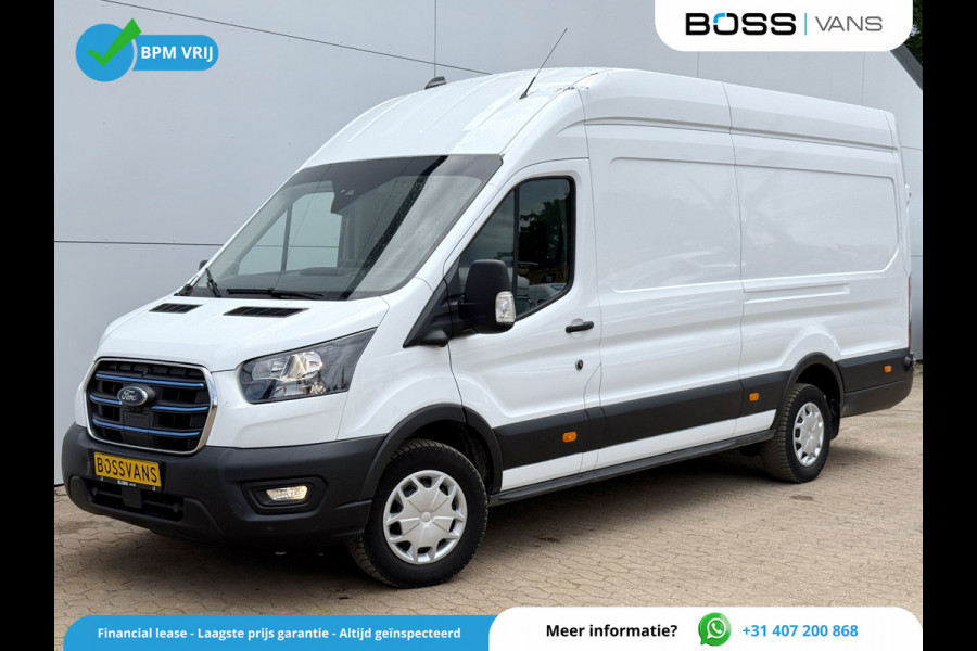 Ford E-Transit 68kWh 184PK L4H3 317km WLTP 96,5% (SOH) BEV Snelladen Carplay Climate control Cruise control Navigatie 360° camera Stoelverwarming Parkeersensoren v+a