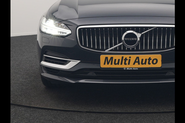 Volvo V90 T8 AWD Inscription PHEV 394pk Dealer O.H. | Trekhaak Af Fabriek | Panodak | Adaptive Cruise | Harman / Kardon | Head Up | Camera | Lederen Sportstoelen Massage & Ventilatie & Memory | Apple Carplay | Stuur Verwarmd | Blis | Plug In Hybrid |