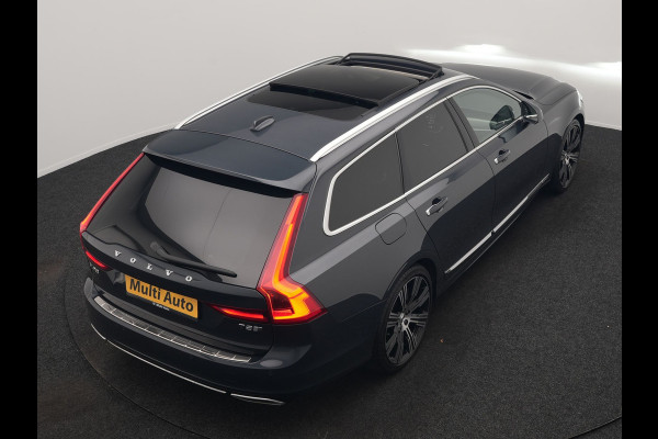 Volvo V90 T8 AWD Inscription PHEV 394pk Dealer O.H. | Trekhaak Af Fabriek | Panodak | Adaptive Cruise | Harman / Kardon | Head Up | Camera | Lederen Sportstoelen Massage & Ventilatie & Memory | Apple Carplay | Stuur Verwarmd | Blis | Plug In Hybrid |