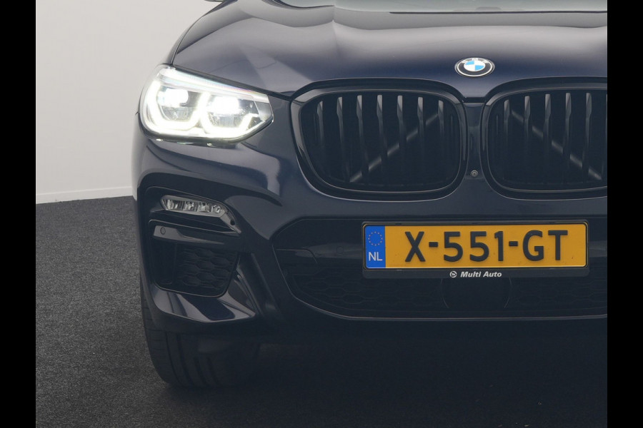 BMW X4 M40i M Sport 354pk | Trekhaak Af Fabriek | Panodak | Head Up | Adaptive Cruise | 360 Camera | Adaptief Onderstel | Lederen Sportstoelen Memory & Verwarmd | 21"L.M | Keyless | Blis | Sfeerverlichting | Apple Carplay |