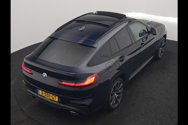 BMW X4 M40i M Sport 354pk | Trekhaak Af Fabriek | Panodak | Head Up | Adaptive Cruise | 360 Camera | Adaptief Onderstel | Lederen Sportstoelen Memory & Verwarmd | 21"L.M | Keyless | Blis | Sfeerverlichting | Apple Carplay |