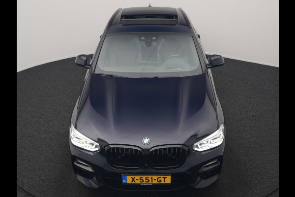 BMW X4 M40i M Sport 354pk | Trekhaak Af Fabriek | Panodak | Head Up | Adaptive Cruise | 360 Camera | Adaptief Onderstel | Lederen Sportstoelen Memory & Verwarmd | 21"L.M | Keyless | Blis | Sfeerverlichting | Apple Carplay |