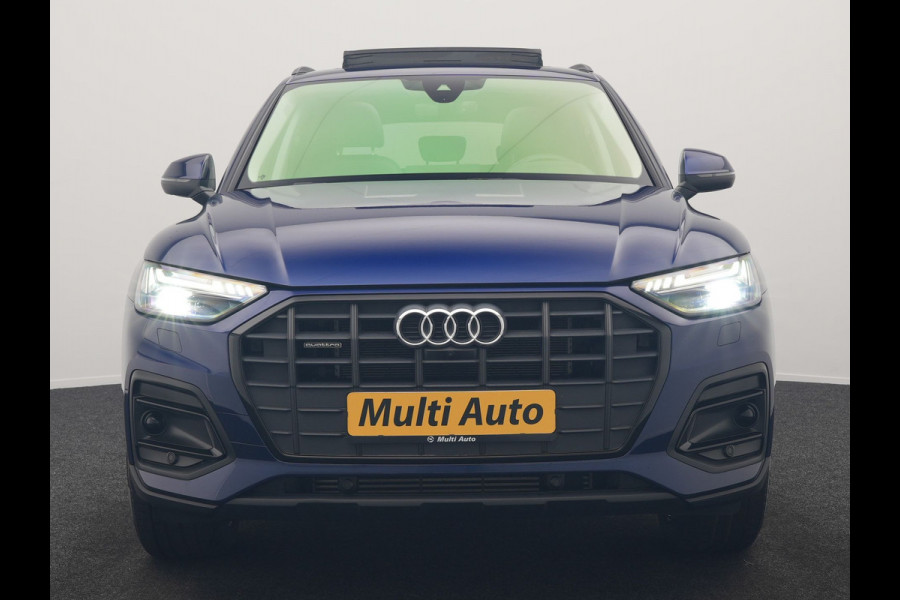 Audi Q5 50 TFSI e Advanced edition PHEV 300pk Dealer O.H. | Panodak | Head Up | Adaptive Cruise | 360 Camera | Bang & Olufsen | Matrix LED | Lederen Comfortstoelen Memory & Verwarmd | Keyless | Apple Carplay | Navigatie | DAB | Plug In Hybrid |