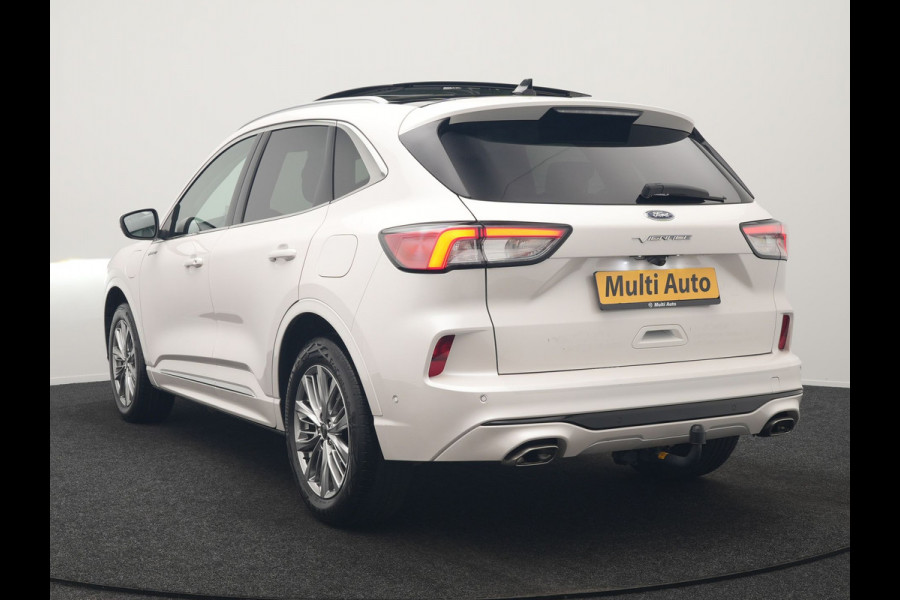 Ford Kuga 2.5 Vignale PHEV 225pk Dealer O.H. | Trekhaak Afn. | Panodak | Adaptive Cruise | Head Up | 360 Camera | Bang & Olufsen | Lederen Sportstoelen Memory & Verwarmd | Keyless | Achterbank Verwarmd | Blis | Stuur Verwarmd | Navigatie | DAB | Plug In Hybrid |