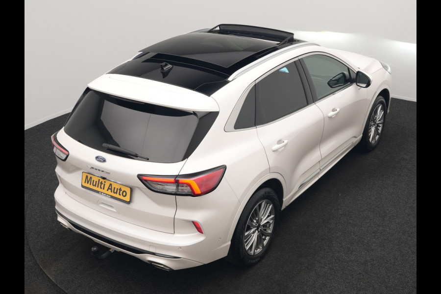 Ford Kuga 2.5 Vignale PHEV 225pk Dealer O.H. | Trekhaak Afn. | Panodak | Adaptive Cruise | Head Up | 360 Camera | Bang & Olufsen | Lederen Sportstoelen Memory & Verwarmd | Keyless | Achterbank Verwarmd | Blis | Stuur Verwarmd | Navigatie | DAB | Plug In Hybrid |
