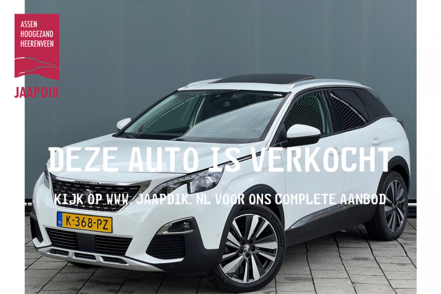 Peugeot 3008 BWJ 2021 | 1.2T 131PK Premium Av. AUTOMAAT | TREKHAAK | PANO SCHUIFDAK | 19'' LMV | CARPLAY | NAVI | CLIMA | AGR | LEDER/STOF | PDC | STOELVERW |