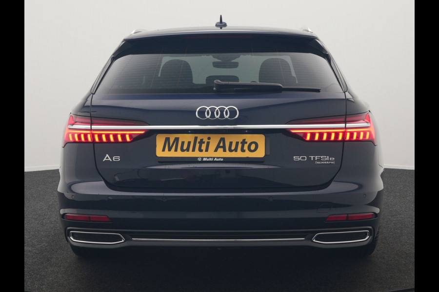 Audi A6 Avant 50 TFSI e Quattro S Line PHEV 300pk Dealer O.H. | Trekhaak Af Fabriek | Adaptive Cruise | Head Up | 360 Camera | Alcantara Sportstoelen Verwarmd | Stuur Verwarmd | Apple Carplay | Navigatie | Virtual | DAB | Plug In Hybrid