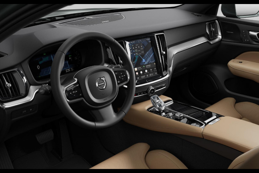 Volvo V60 T6 335PK Automaat Plug-in hybrid AWD Plus Bright Nappaleder/ Stoelventilatie en verwarming/ Head-up display/ Harman Kardon audio/ Elektrisch bedienbare stoelen met geheugen/ 360 camera/