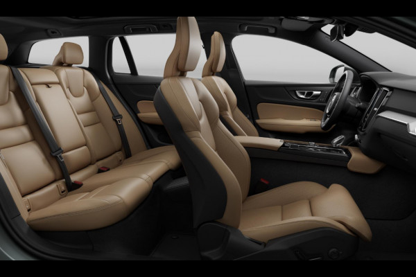 Volvo V60 T6 335PK Automaat Plug-in hybrid AWD Plus Bright Nappaleder/ Stoelventilatie en verwarming/ Head-up display/ Harman Kardon audio/ Elektrisch bedienbare stoelen met geheugen/ 360 camera/