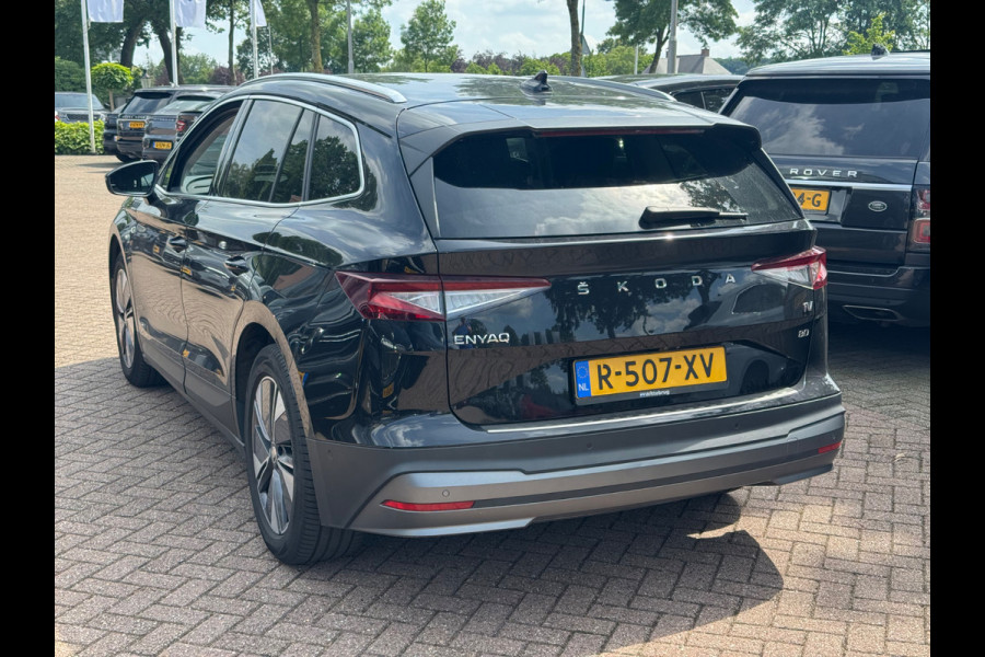 Škoda ENYAQ iV 80 Limited Edition / SOH 93,3% / Camera / Warmtepomp / CarPlay / Keyless / 19'' / Dodehoek / Stoel+Stuurverwarming / DAB / ACC