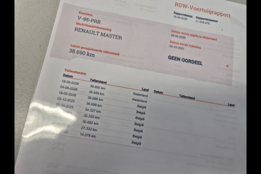 Renault Master T 35 2,3 dCi 135 Pk Euro 6 L2H2 38.690 Km Trekhaak PDC 3 Zits